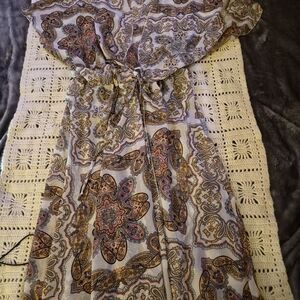 Miss Lili Paisley Kimono in Yellow and Gray